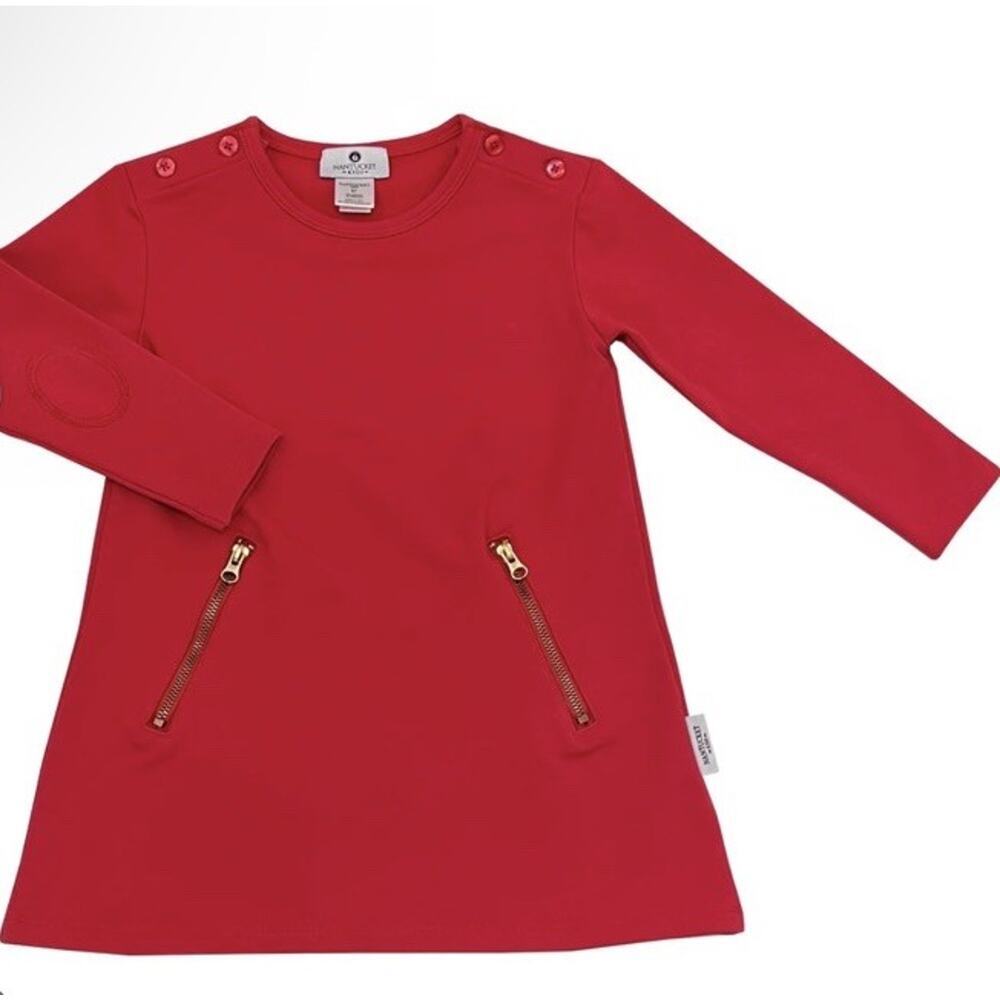 NANTUCKET KIDS Portside Tunic Dress-Royal Red 18-24 Months